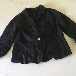 Jane & John Black 100% Linen Jacket, size Small